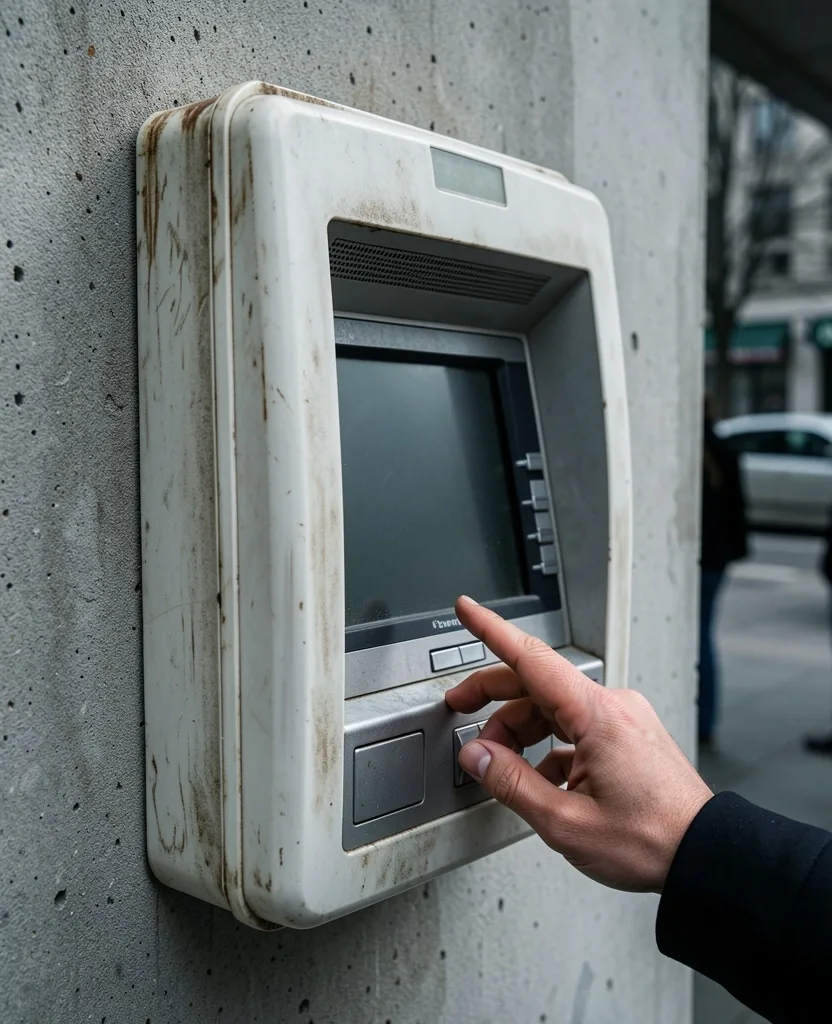 Eskiyen bir ATM terminali